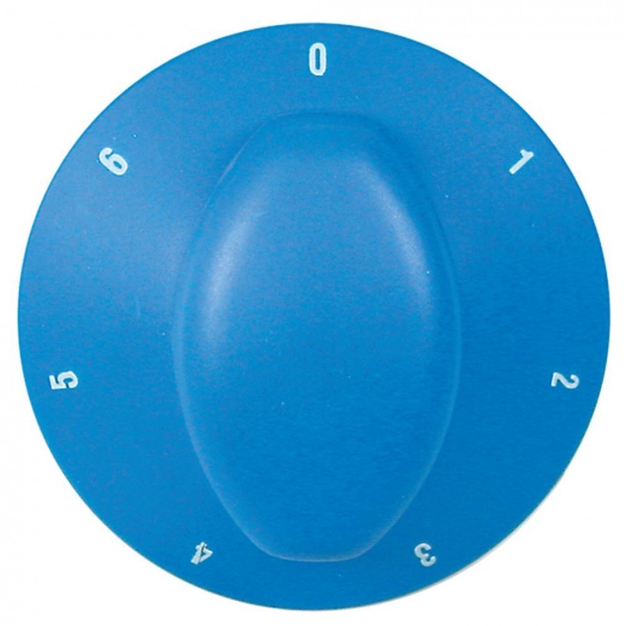 knob switch 7-position ø 70mm shaft ø 6x4,6mm shaft flat right blue