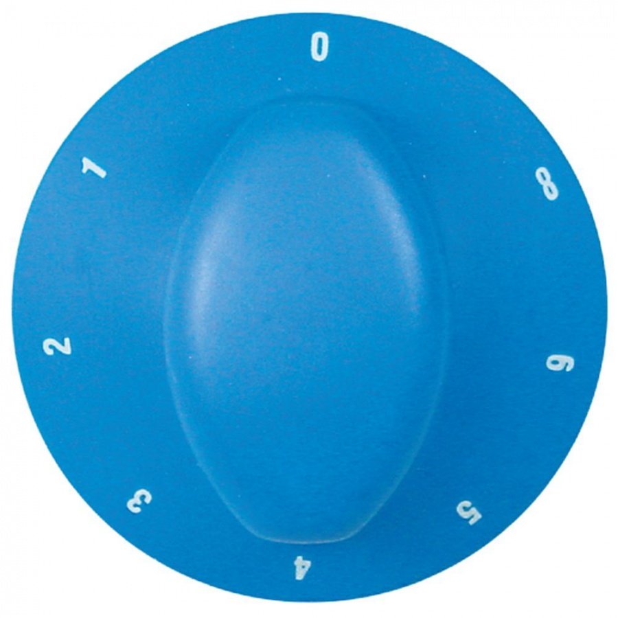 knob energy regulator 1-6 + MAX ø 70mm shaft ø 6x4,6mm shaft flat left blue