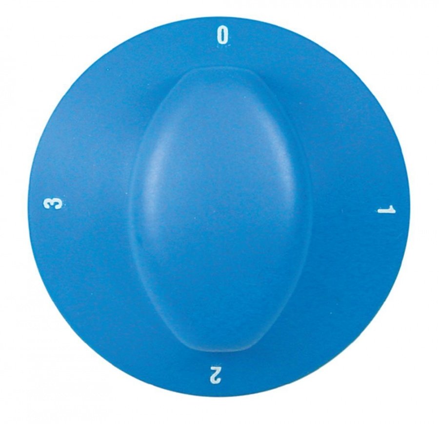 knob switch 4-position ø 70mm shaft ø 6x4,6mm shaft flat left blue