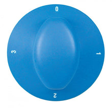 knob switch 4-position ø 70mm shaft ø 6x4,6mm shaft flat left blue