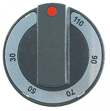knob thermostat t.max. 110°C ø 65mm shaft ø 6x4,6mm shaft flat upper black
