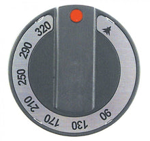 knob gas thermostat t.max. 320°C 90-320°C ø 65mm shaft ø 10x8mm shaft flat upper black
