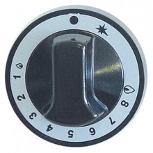 knob gas thermostat 1-8 ø 72mm shaft ø 10x8mm shaft flat bottom black