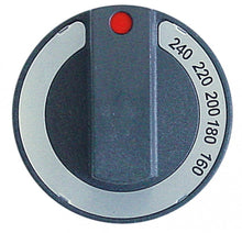 knob thermostat t.max. 240°C ø 65mm shaft ø 6x4,6mm shaft flat upper black