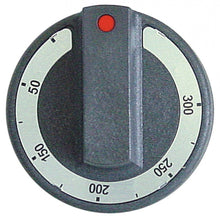 knob thermostat t.max. 300°C ø 77mm shaft ø 6x4,6mm shaft flat upper black