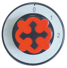 knob switch 0-1-2 ø 70mm shaft ø 6x4,6mm shaft flat upper