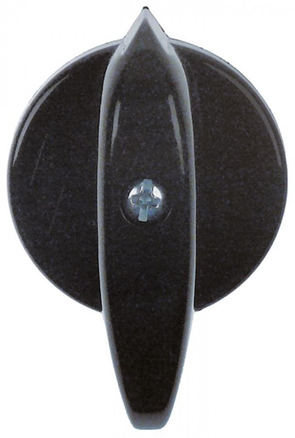 Buton ø 34 / 60 mm, pentru ax patrat 5x5 mm, L 50 mm, negru, H 22 mm - 111012