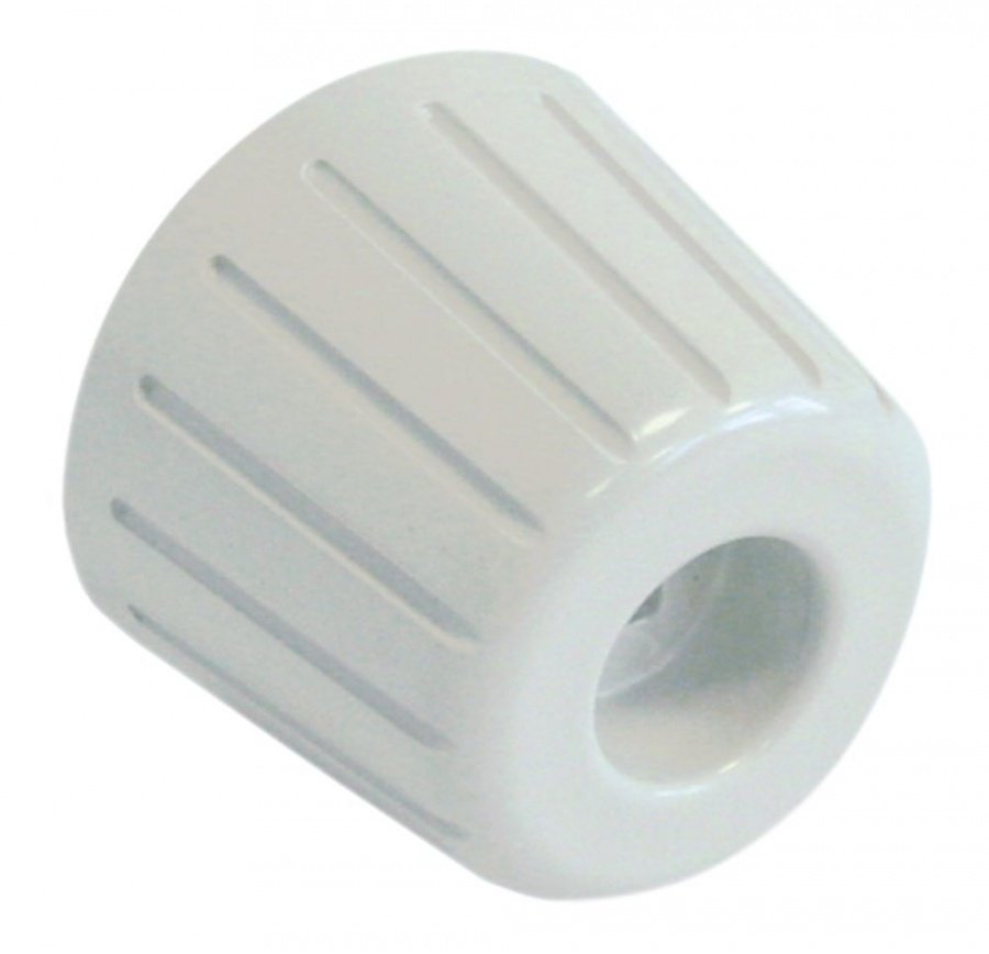 knob ø 48mm shaft ø 7x7mm flattening square white - Code 111038