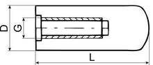 Maner cilindric ø 19mm, L 54mm, filet M10, plastic - 111056