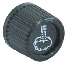 Buton abur ø 32 mm, ax filetat, negru - 111117