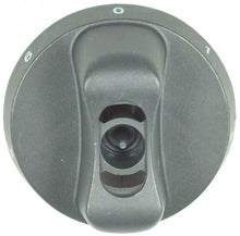 knob switch 7-position ø 65mm shaft ø 6x4,6mm shaft flat bottom black