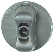 knob gas tap without ignition flame ø 65mm shaft ø 8x6,5mm shaft flat bottom black