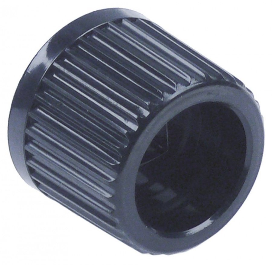 Buton fara simbol ø 32 mm, ax patrat 6 x 6 mm, negru - 111233