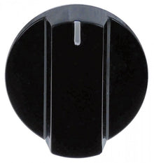 knob switch zero mark ø 47mm shaft ø 6x4,6mm shaft flat right black