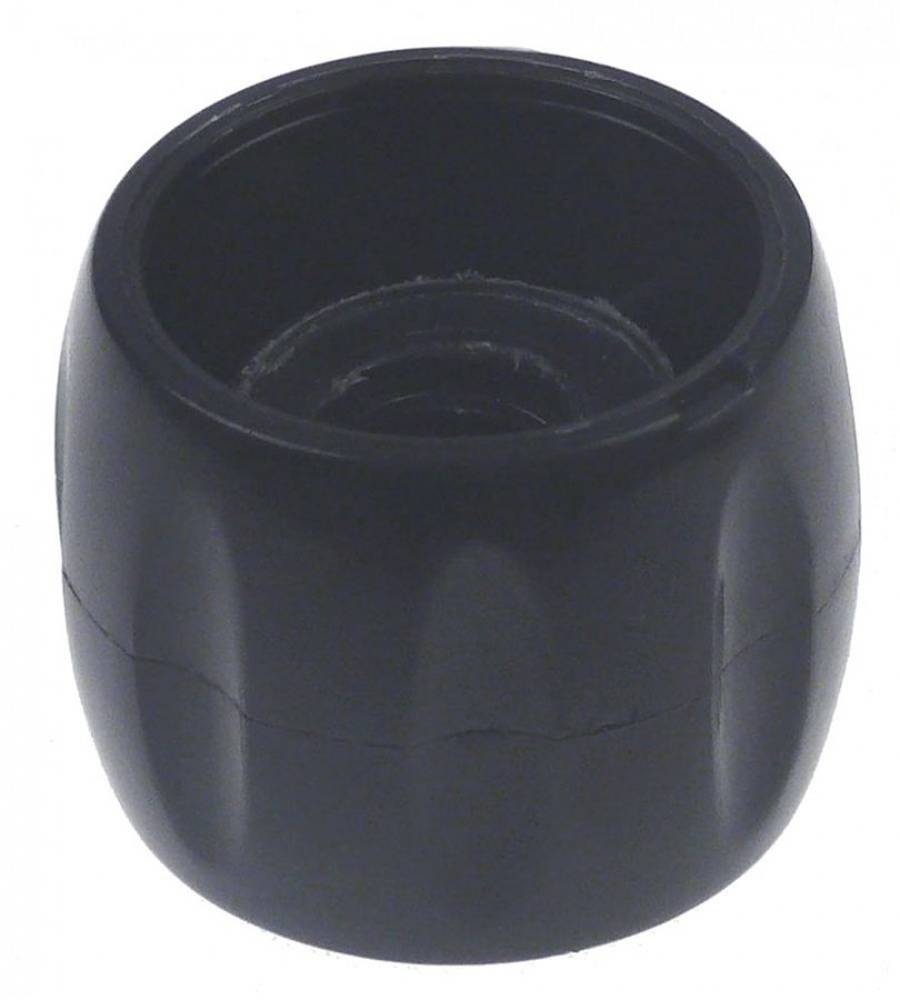 Buton ø 51 mm, filet 18 x 4, negru - 111280