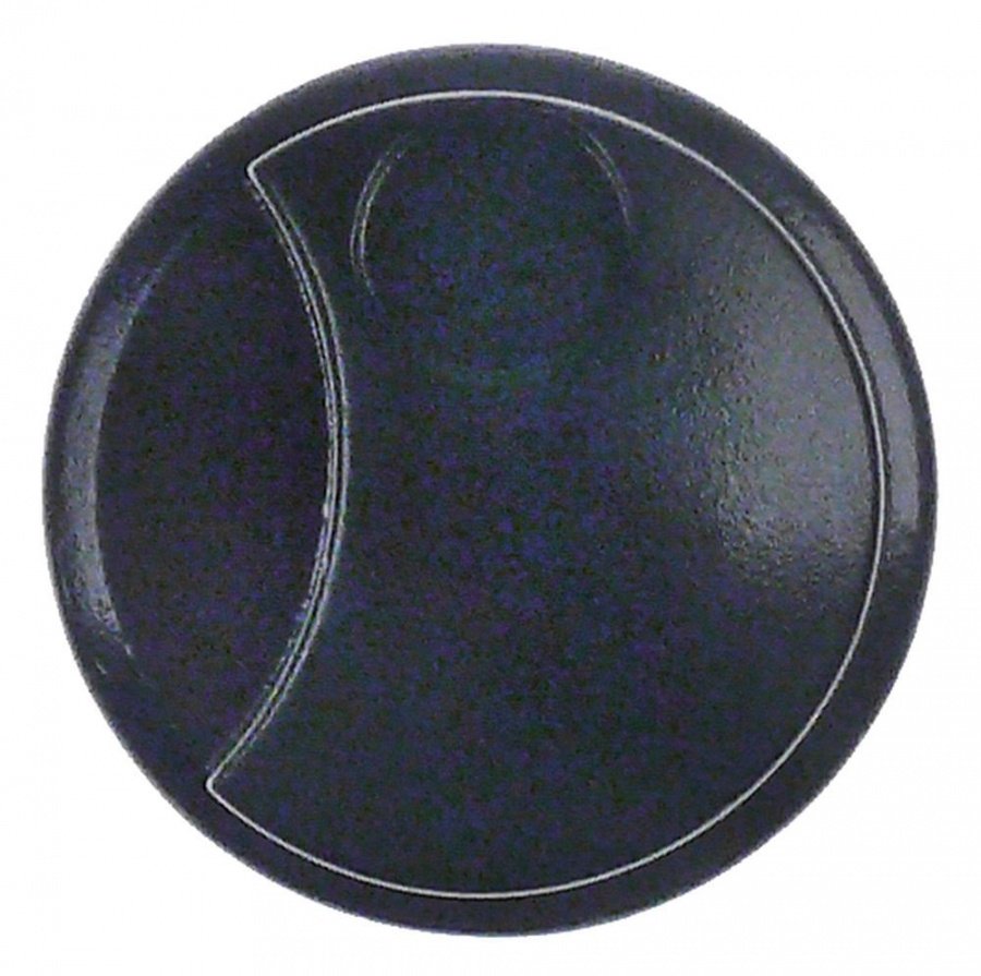 knob ø 42mm shaft ø 6x5mm shaft flat on both sides black