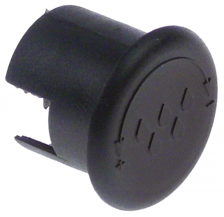knob dial plate water ø 28mm black
