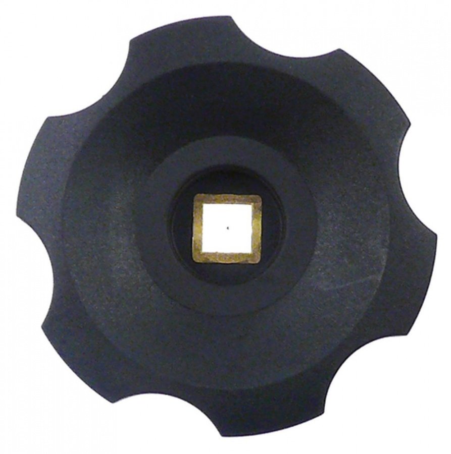 star handle shaft 7x7mm ø 60mm L 24mm black thermoplastic