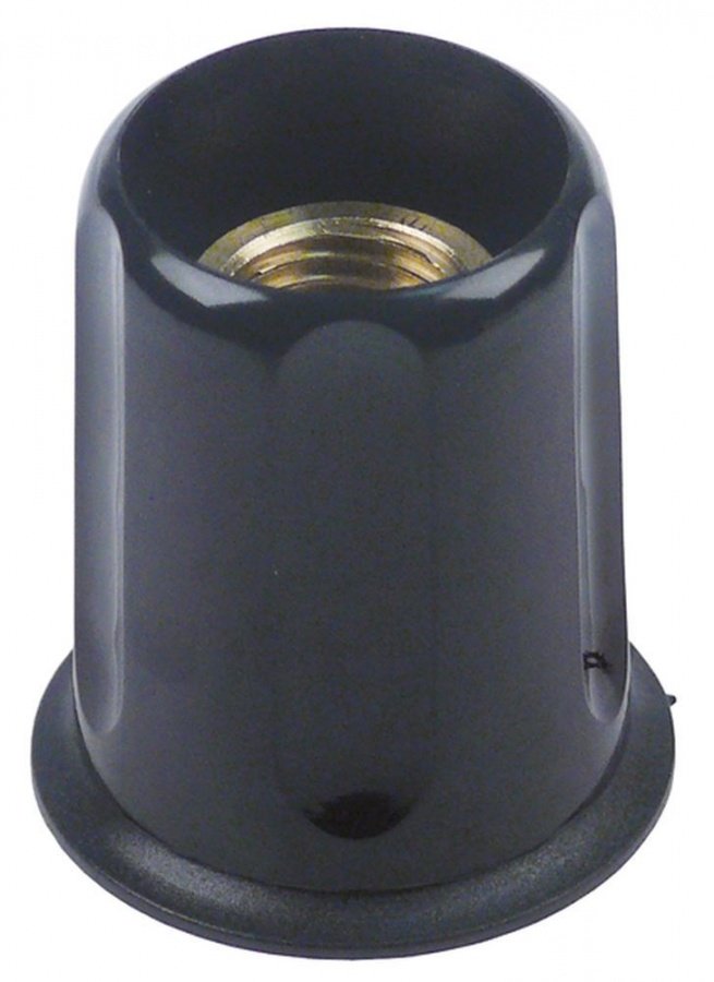 knob ø 41mm L 50mm Tr18x2 black with rosette