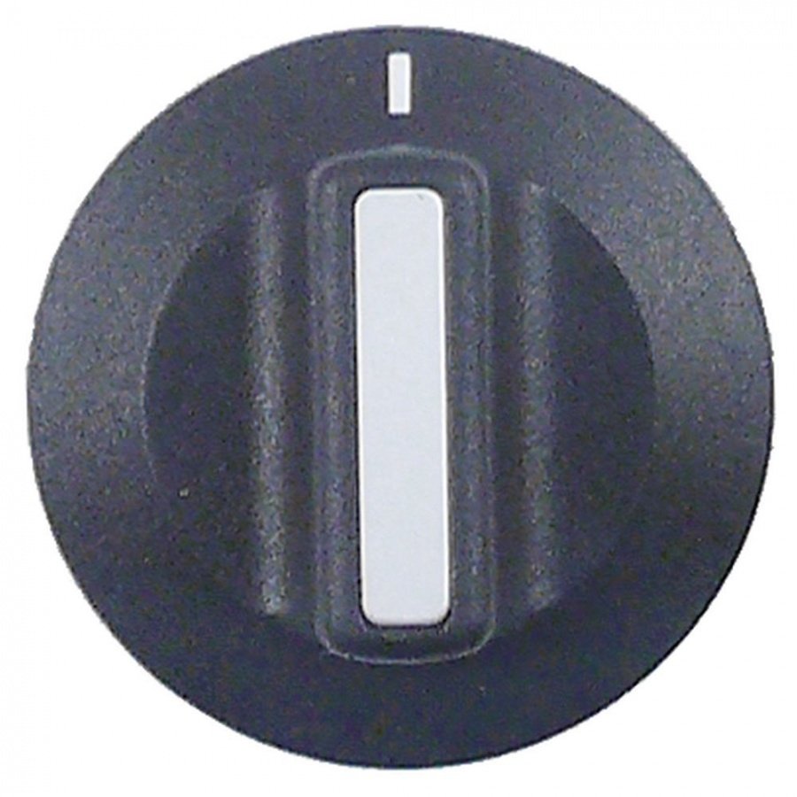knob zero mark ø 42mm shaft ø 6x4,6mm shaft flat right black