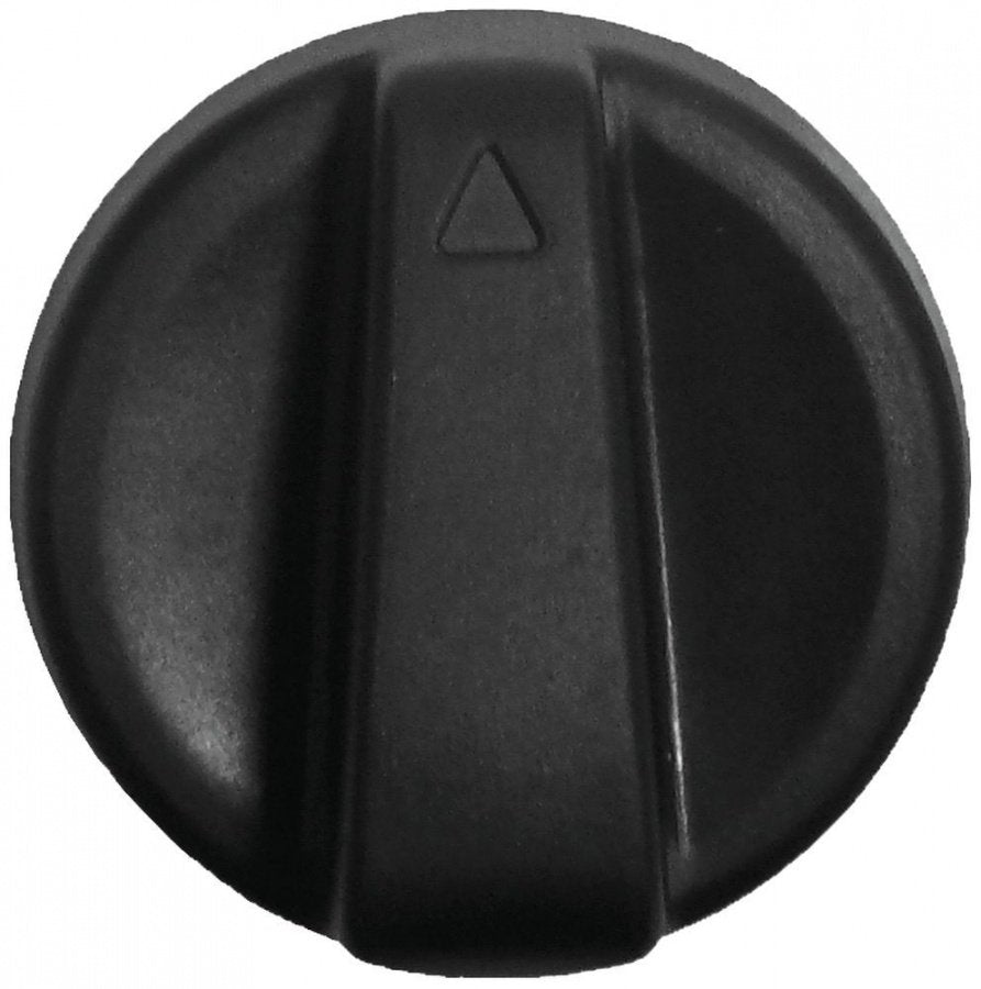 knob arrow ø 65,5mm shaft ø 8x6,5mm shaft flat right black