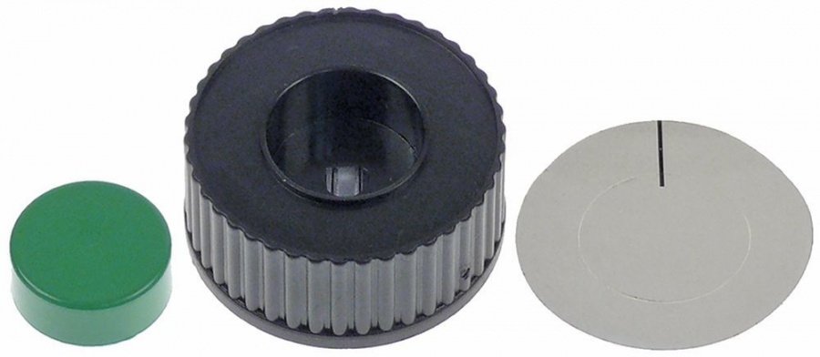 Buton timer 1-6 Min. ø 42 mm, ax. ø 6x4,6 mm, verde/albastru - 111403