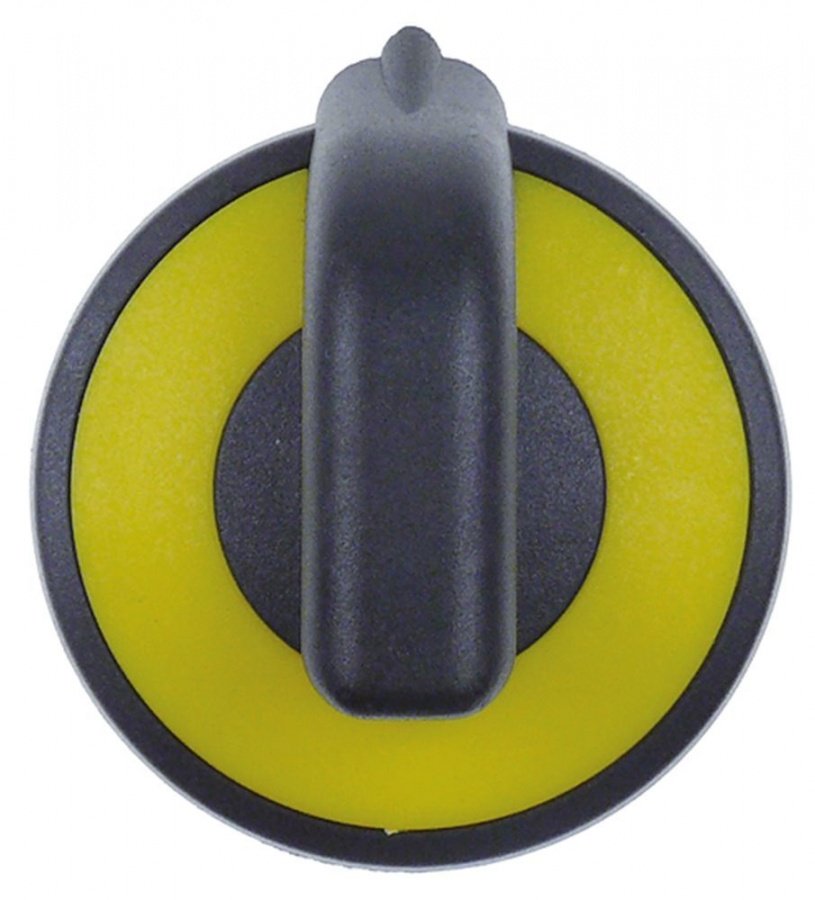 knob zero mark ø 71,5mm shaft ø 8x6,5mm shaft flat upper yellow/black