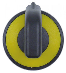knob zero mark ø 71,5mm shaft ø 6x4,6mm shaft flat upper yellow/black