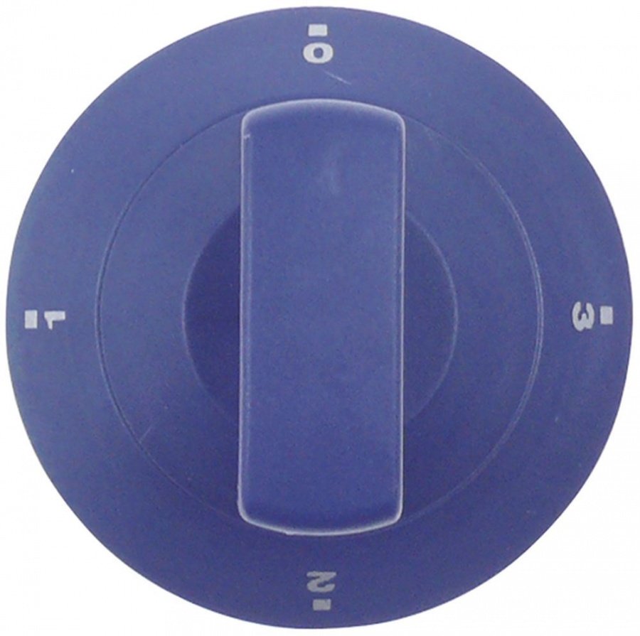 knob ø 60,5mm shaft ø 7x7mm shaft flat upper blue