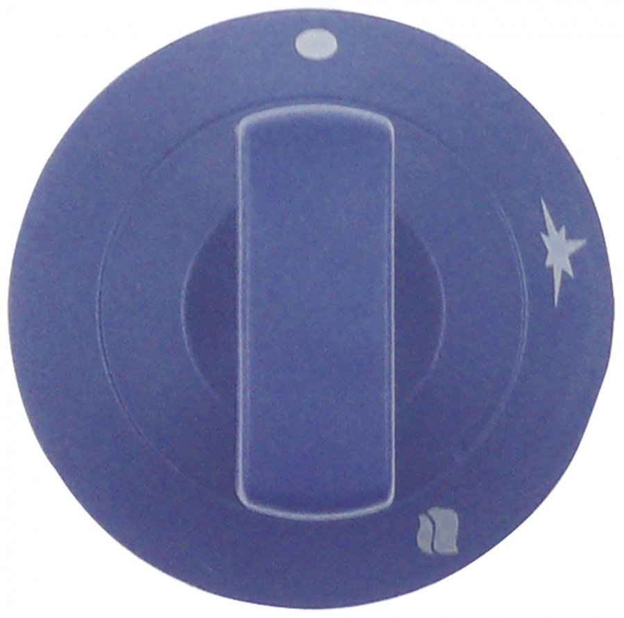 knob ø 60,5mm shaft ø 7x7mm shaft flat upper blue