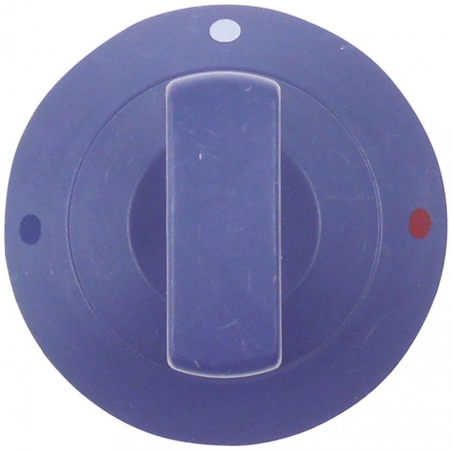 knob ø 60,5mm shaft ø 7x7mm shaft flat upper blue