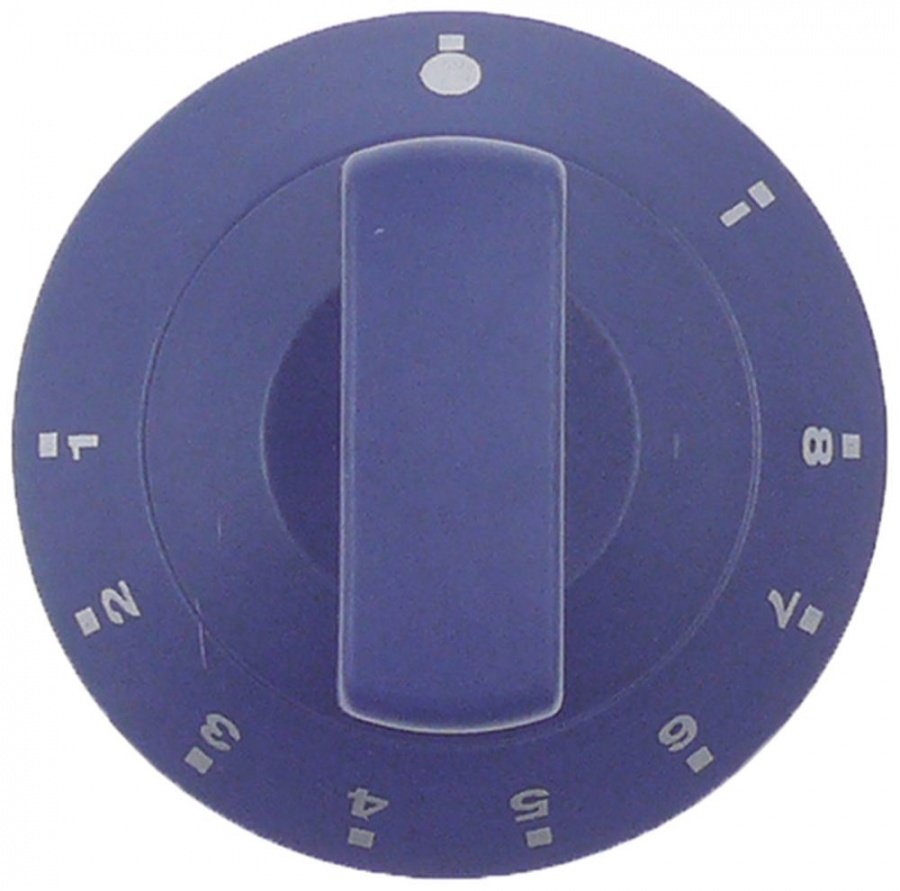 Buton pentru regulator de energie 1-8, ø 60 mm, ax ø 6x7 mm, cu tesitura sus - 111429