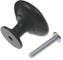 mushroom cap handle with screw thread M4 handle ø 28mm L 24mm black for lid