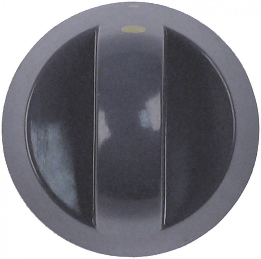 knob zero mark ø 55mm shaft ø 6x4,6mm shaft flat left grey