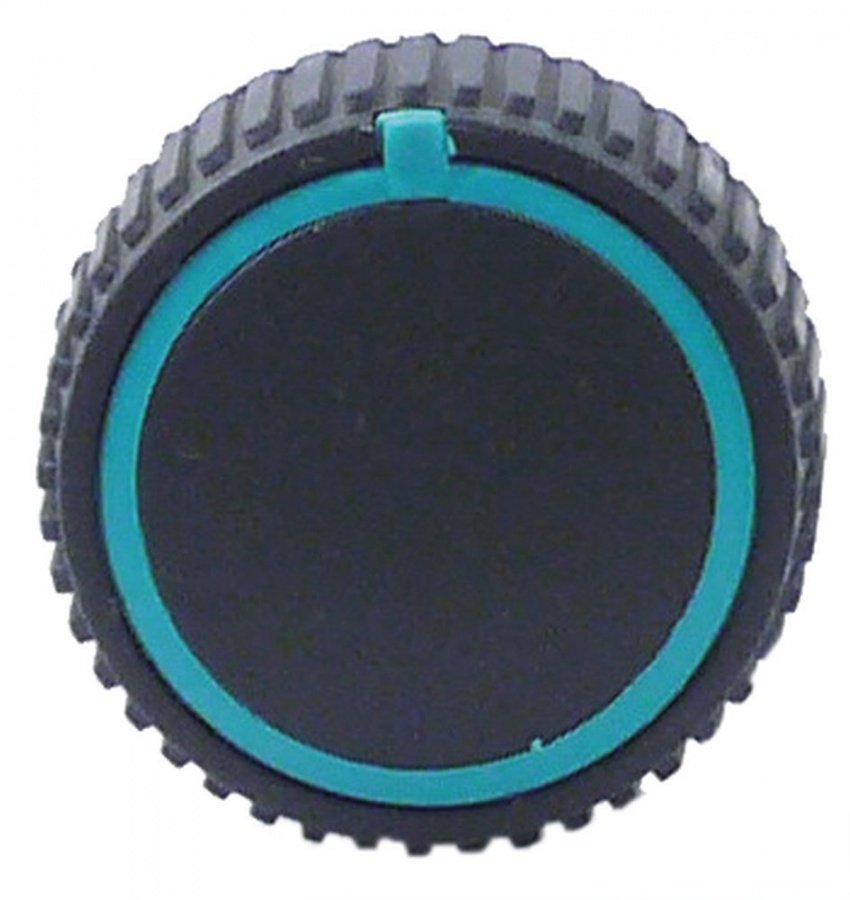 knob switch zero mark ø 41mm shaft ø 6x4,6mm shaft flat upper black