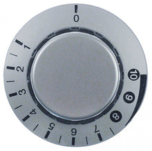 Buton termostat cu simbol 1-10, ø 54 mm, ax ø 6x4,6 mm, tesitura jos, Moretti - 111467