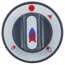 knob gas tap with ignition flame ø 63mm shaft ø 8x6mm shaft flat right