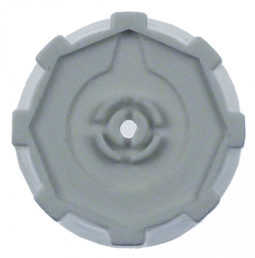 knob ø 31mm shaft ø 6x4,6mm shaft flat right white H 11mm Qty 1 pcs