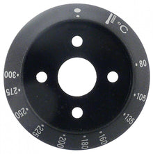 dial fascia thermostat 80-300°C ø 58/42,5mm black