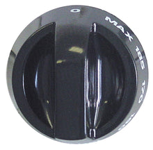 knob thermostat t.max. 185°C ø 76mm shaft ø 6x4,6mm shaft flat upper black