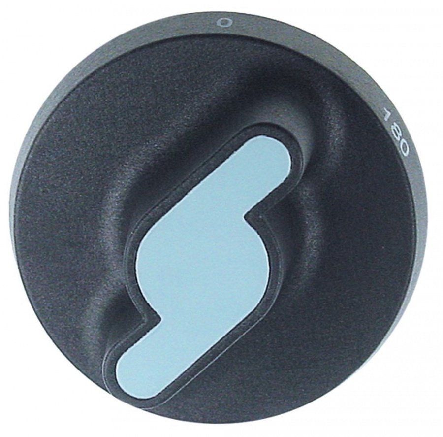 knob thermostat t.max. 180°C temperature range 100-180°C ø 73mm shaft ø 6x4,6mm