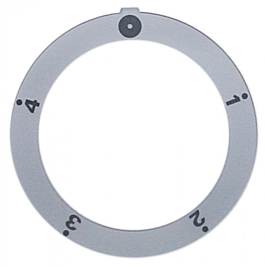 knob dial plate silver switch 5-position - Code 111553