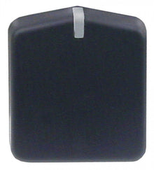 Buton patrat cu indicator 46x51 mm, ax ø 6x4,6 mm, cu tesitura sus, culare neagra - 111602