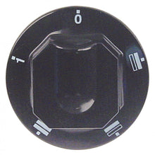 knob oven ø 70mm shaft ø 6x4,6mm shaft flat upper black