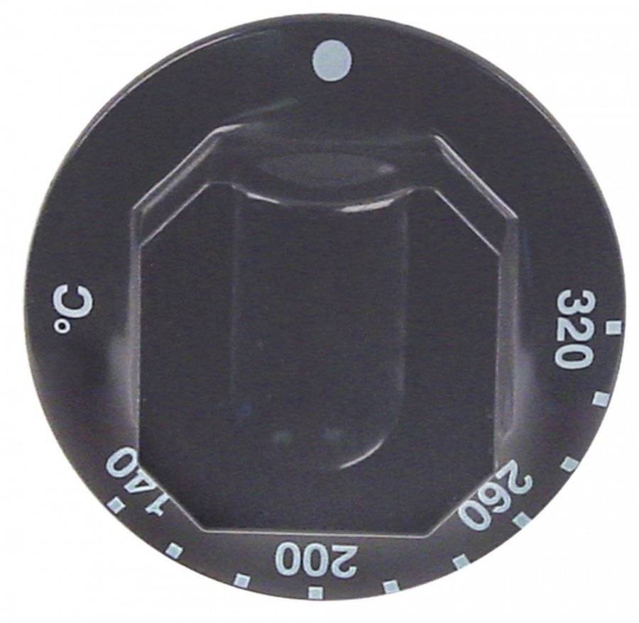 knob thermostat t.max. 320°C temperature range 140-320°C ø 70mm shaft ø 6x4,6mm