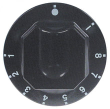 knob energy regulator 1-8 + MAX ø 70mm shaft ø 6x4,6mm shaft flat upper black