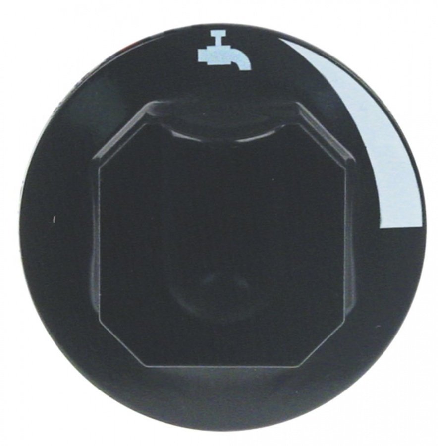 knob water ø 70mm shaft ø 10x8mm shaft flat upper black
