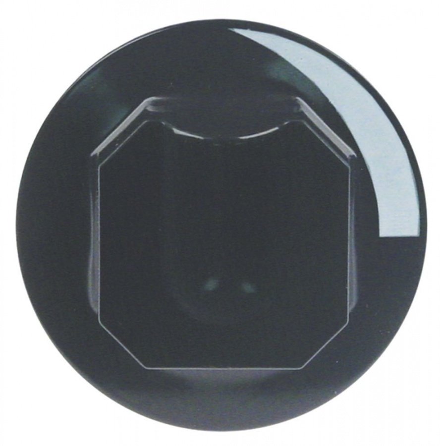 knob water cold ø 70 mm shaft ø 10x8mm shaft flat upper black H 25 mm