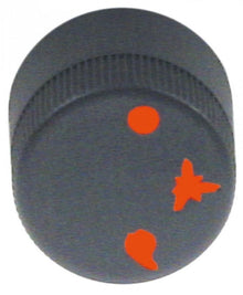knob gas tap without ignition flame ø 30mm black
