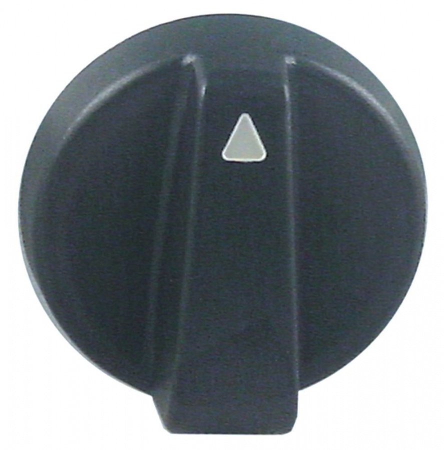 knob switch zero mark ø 65mm shaft ø 8x6,5mm shaft flat bottom black